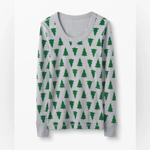 Hanna Andersson Long John Top Christmas Tree print